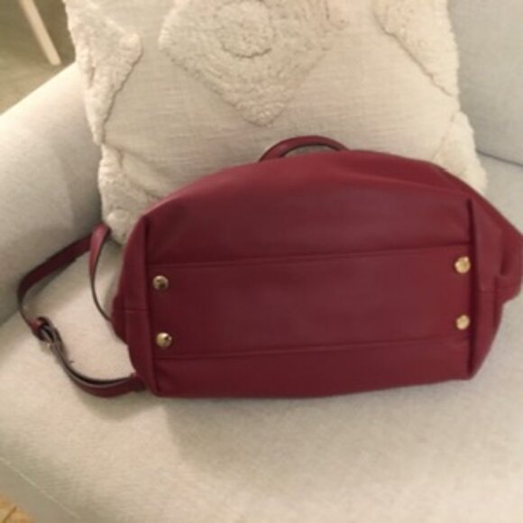 INC International Concepts Burgundy Top Handle Shoulder Bag - Picture 4 of 5